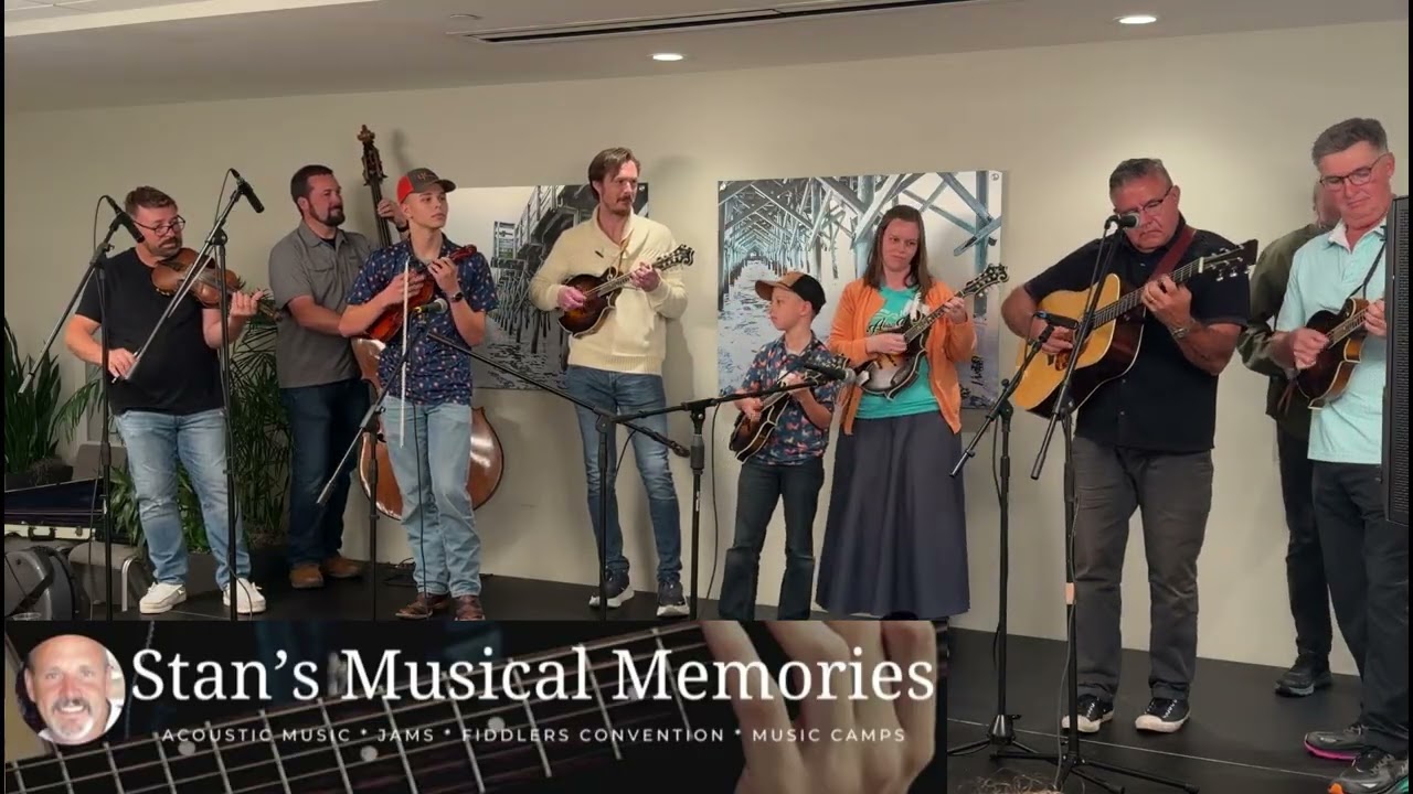 Billy In The Low Ground - Leo, Linus and Lucy Lindblom with Friends #BibeyCamp #BlueGrassMusic