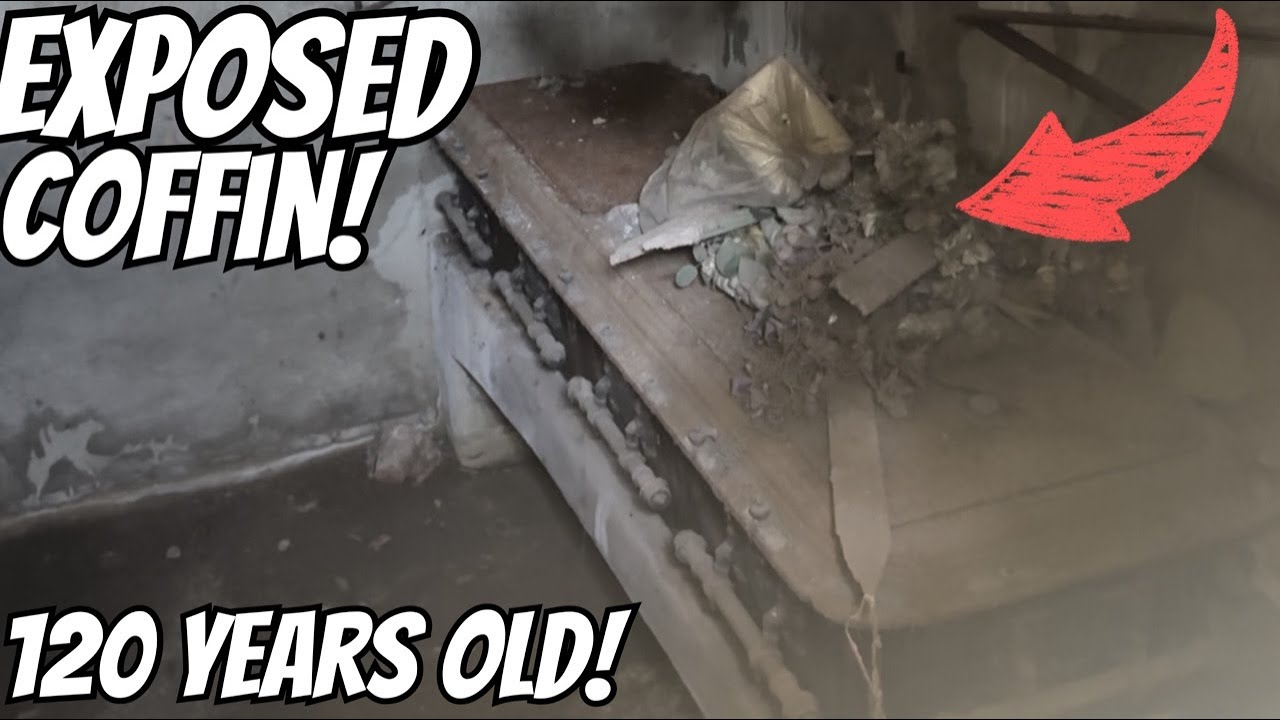 EXPOSED 120 YEAR OLD COFFIN Inside This Old Mausoleum!