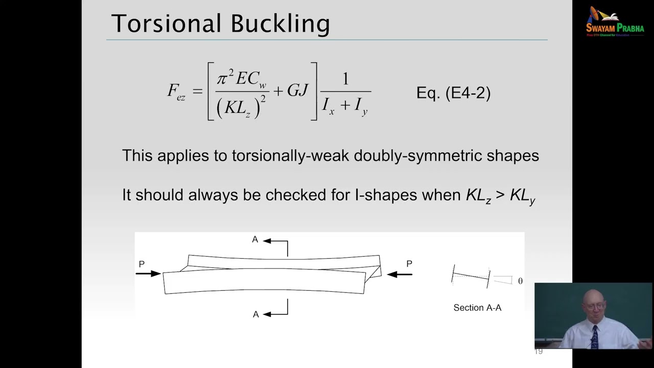 Topic 2.2 Fundamental Column Elastic Buckling Resistance Equations Part 1 #swayamprabha