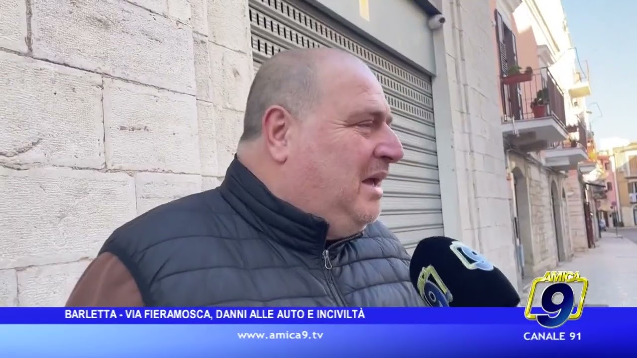 Barletta - Via Fieramosca, danni alle auto e inciviltà