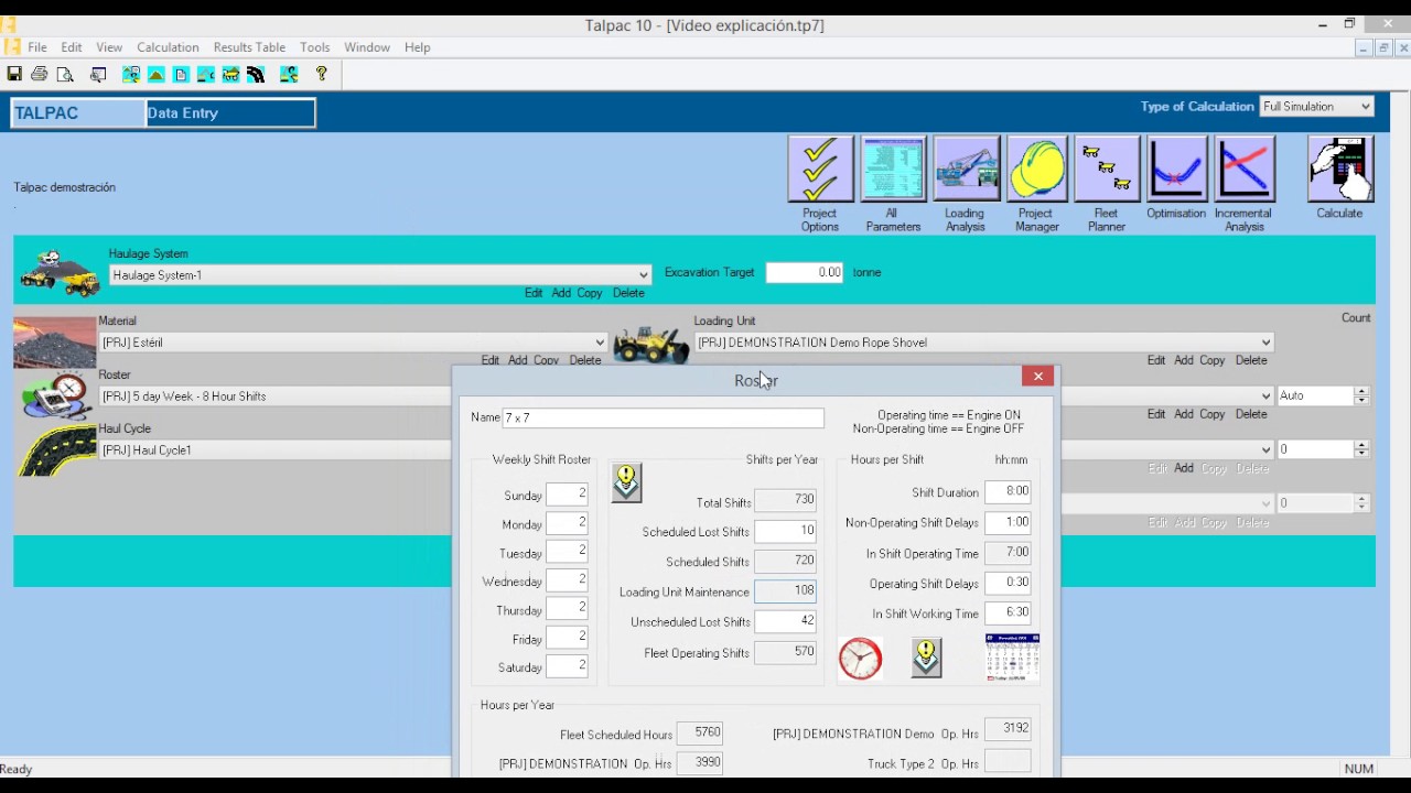 Demostración software: TALPAC