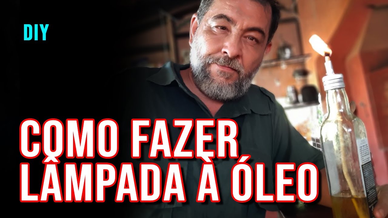 COMO FAZER uma LÂMPADA à ÓLEO com custo zero DIY | Sobrevivencialismo
