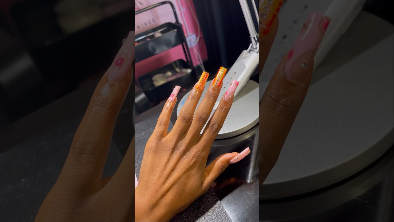 I love nail day 🥰 #nailvlog #summernails #selfcare #newnails #nailart #nailinspo