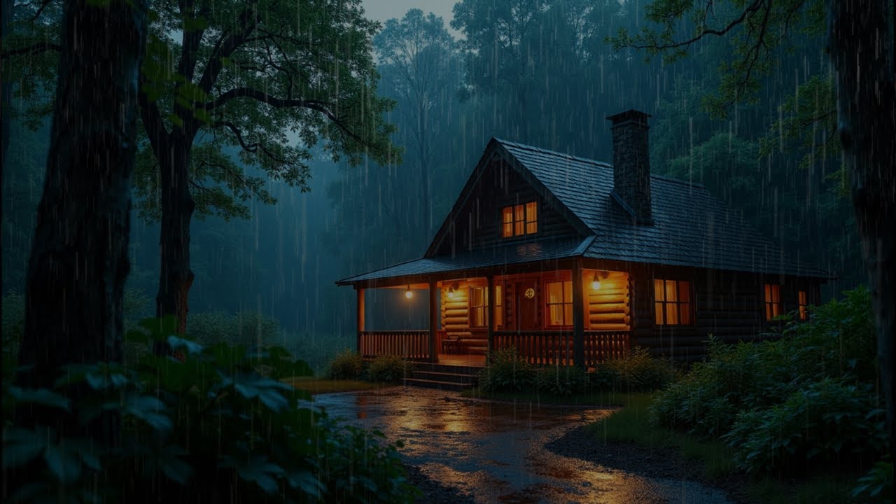 Gentle Night RAIN - Rain Sounds For Sleeping - Thunderstorm Sounds, Meditation, Relax, ASMR