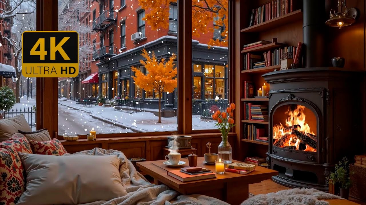 Cozy Fireplace🔥with Relaxing Piano for Sleep & Study and stress relife