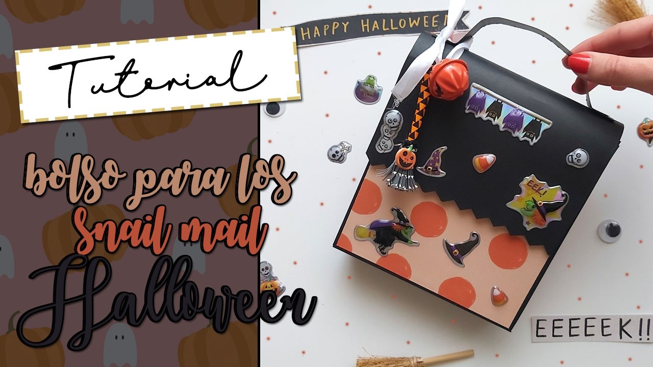 BOLSO HALLOWEEN PARA SNAIL MAIL con cartulina