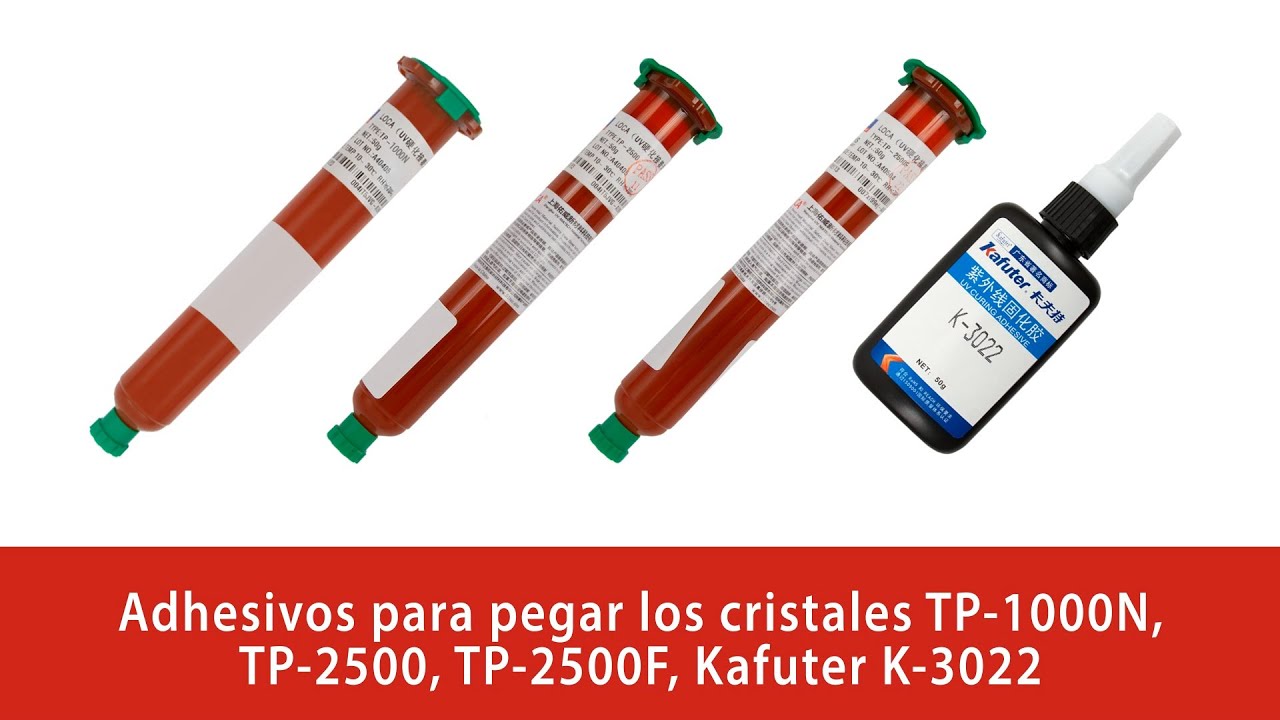 Revista en video de adhesivos TP-1000N, TP-2500, TP-2500F y Kafuter K-3022.