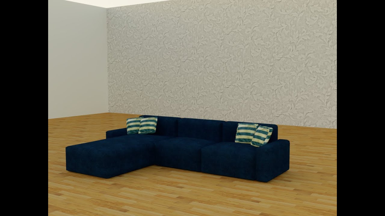 Create 3D #Sofa Set , 3D Modeling Tutorial, Training of L Shape Sofa Set