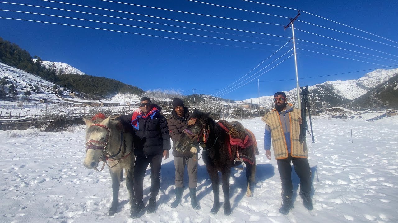 ढाेरपाटनमा हिउँ भएको दोस्रो दिन/Second day of snow in Dhorpatan. dhalen vlog 2026 