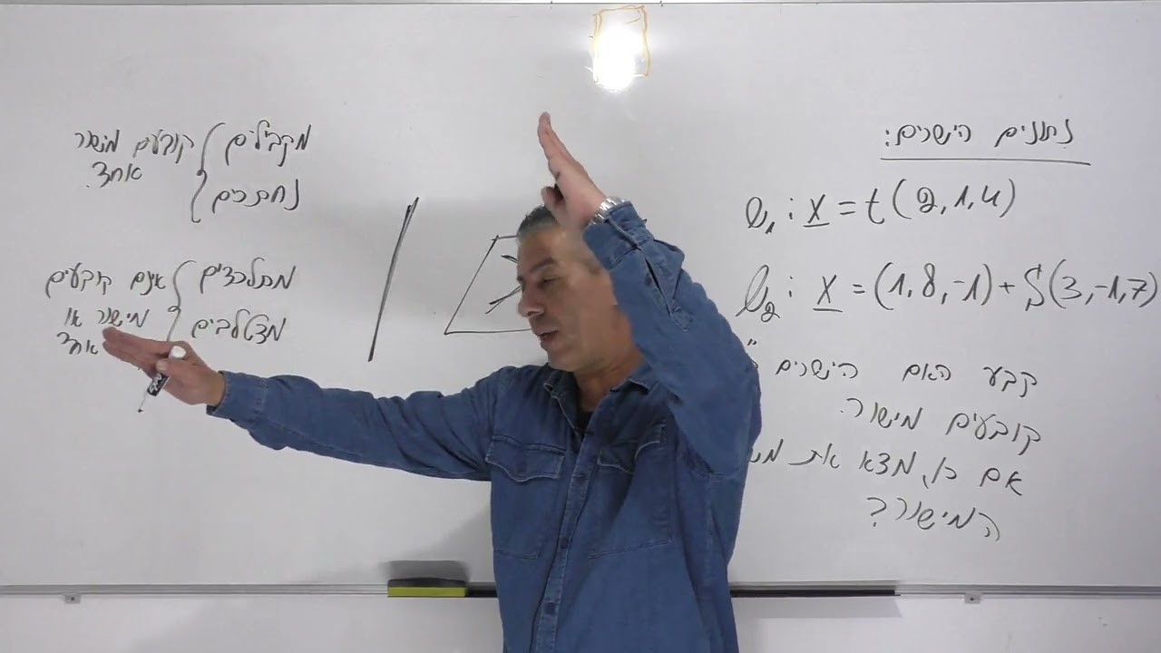קורס הוקטור האלגברי -שיעור 17-המשוואה הכללית של מישור. חלק ד.