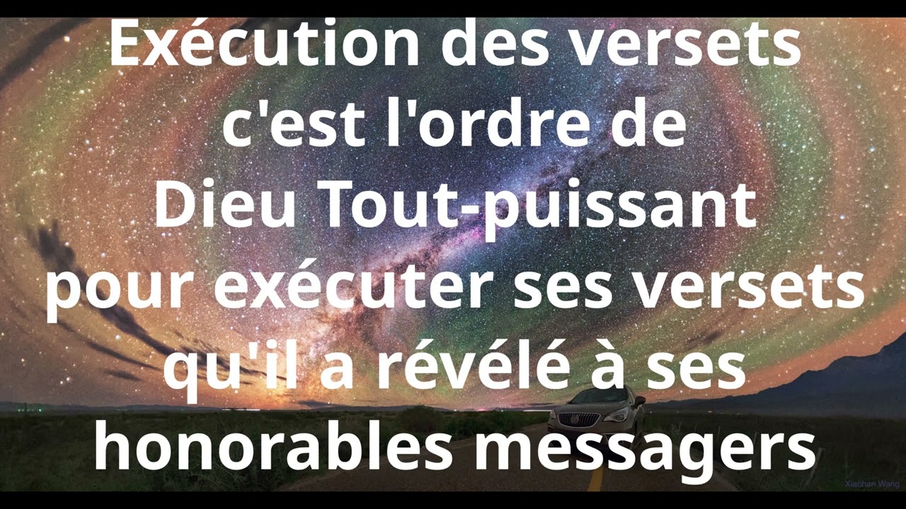 L'ordre de Dieu pour exécuter les versets