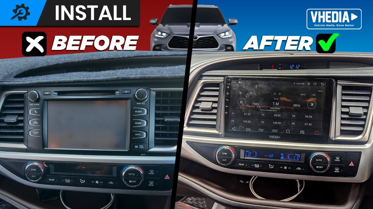 Toyota Kluger Head Unit Upgrade: Full Installation Tutorial (2015-2022 Models)