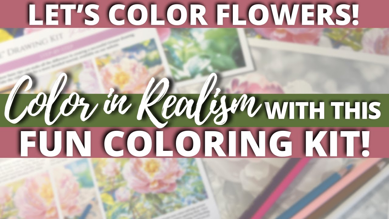 COLOR IN REALISM WITH THIS FUN COLORING KIT! | Adult Coloring Tutorial | Grizaye Kit - Pink Peonies