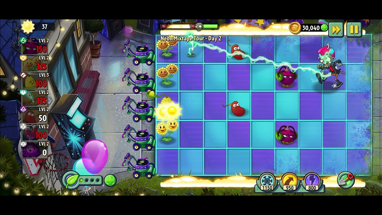 Тур неонового микстэйпа День 2 PvZ2 