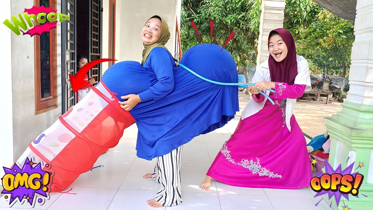 Drama Lucu😂🤣 Ibu Hamil🤰  Depan Belakang Melahirkan Ditarik Dan Terowongan Polkadot !!