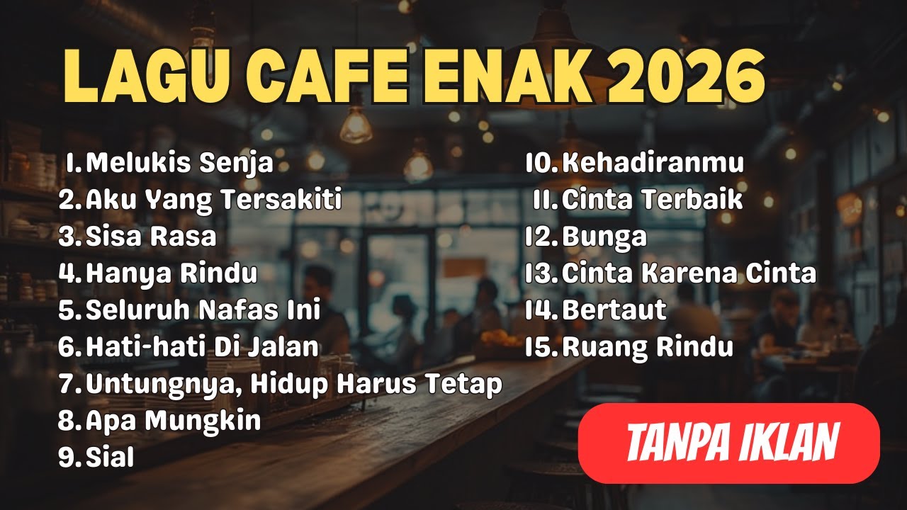 TANPA IKLAN | Lagu Cafe Santai Enak di Dengar | Akustik Terbaik 2025 untuk Kerja & Santai