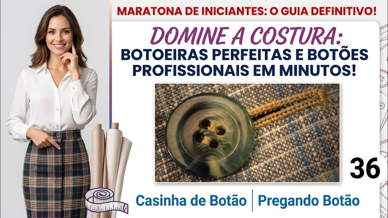 DIY Como Pregar Botão_Costura fácil Passo a Passo para iniciantes Gisleide Novelo_AULA 36