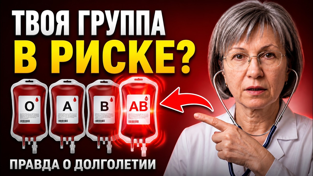 Ваша ГРУППА крови определяет, когда ВЫ уйдете. Правда о долголетии после пятидесяти