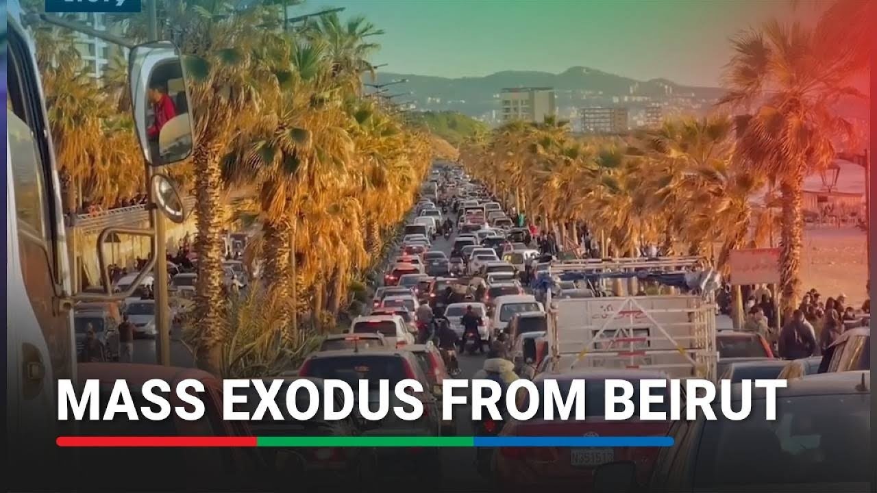 Mass exodus - Roads jammed as thousands flee Beirut's southern suburbs amid Israeli airstrikes