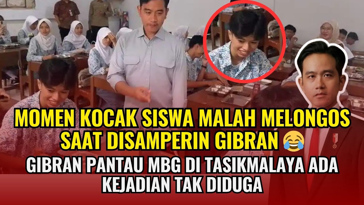 Gibran ngagetin Siswa yang santap MBG sampai salting 😂