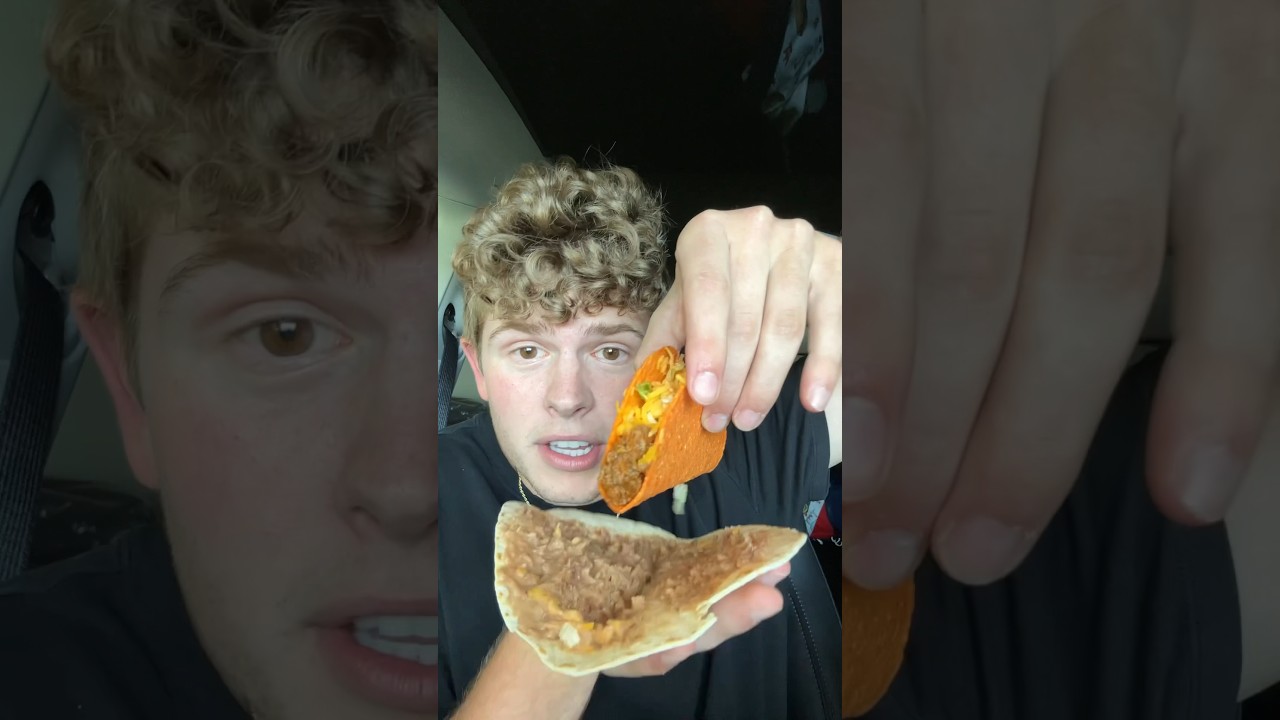 Eating Taco Bell&rsquo;s new menu food hack!