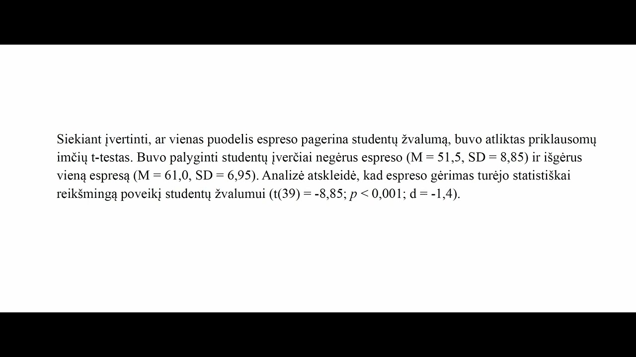Statistika | Priklausomų imčių t testas ir pakartotinių matavimų ANOVA