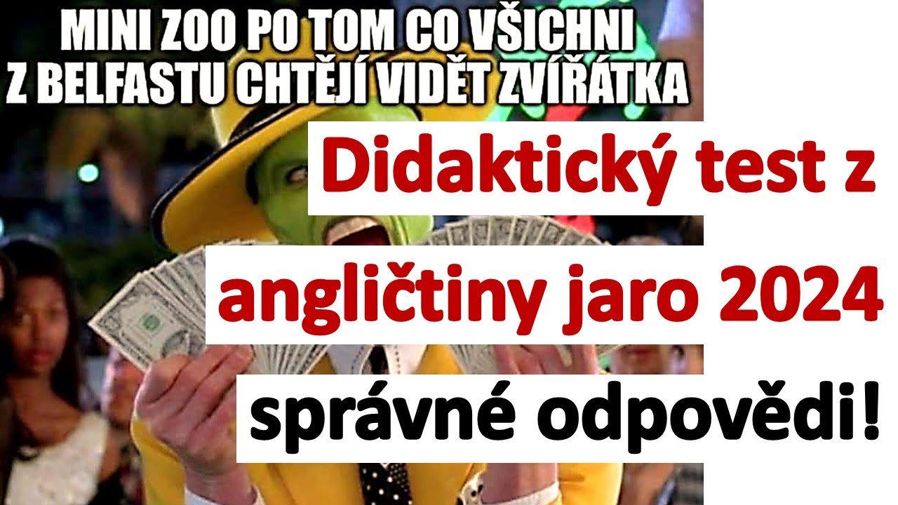 Didaktický test z angličtiny jaro 2024 – správné odpovědi!