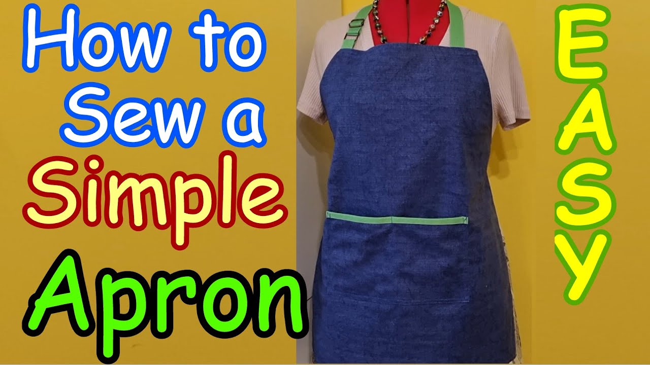 How to sew an easy apron beginner sewing project DIY market produce apron tutorial