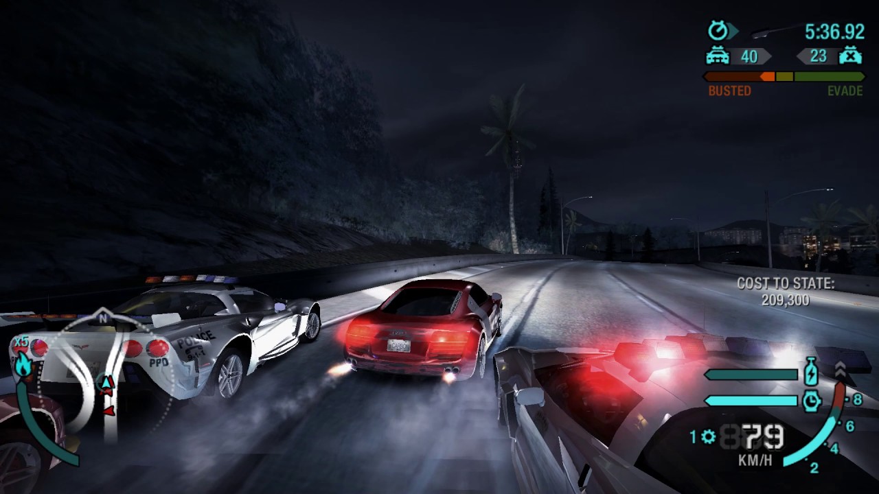 Need for Speed Carbon Police Chase Audi R8