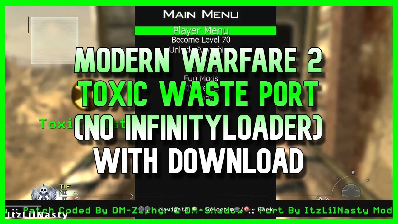 MW2 (RGH) | Toxic Waste Mod Menu | TU9 (NO INFINITY LOADER)