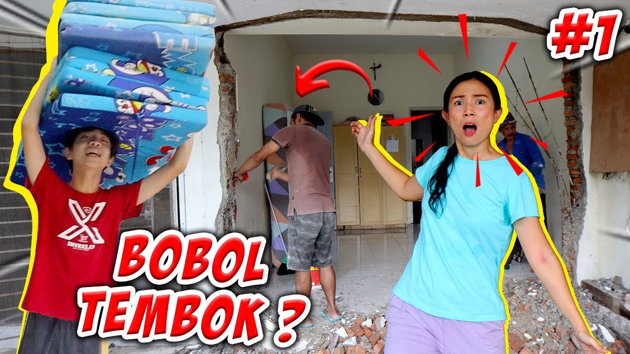 BOBOL TEMBOK KAMAR DEPAN RUMAH ! PART 1, UBAH RUMAH GARA-GARA INI...| Vlog Lucu | CnX Adventurers