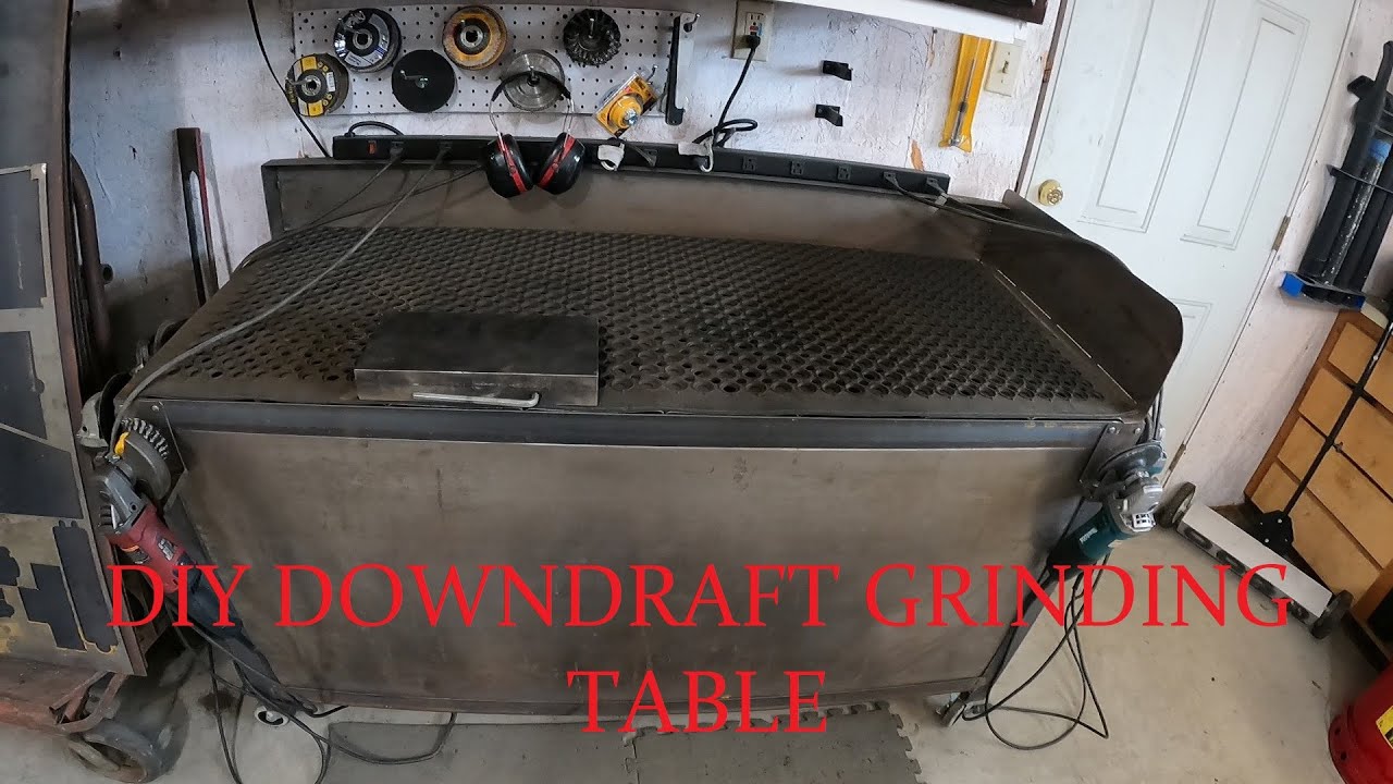 DIY downdraft grinding table for cnc plasma cut parts