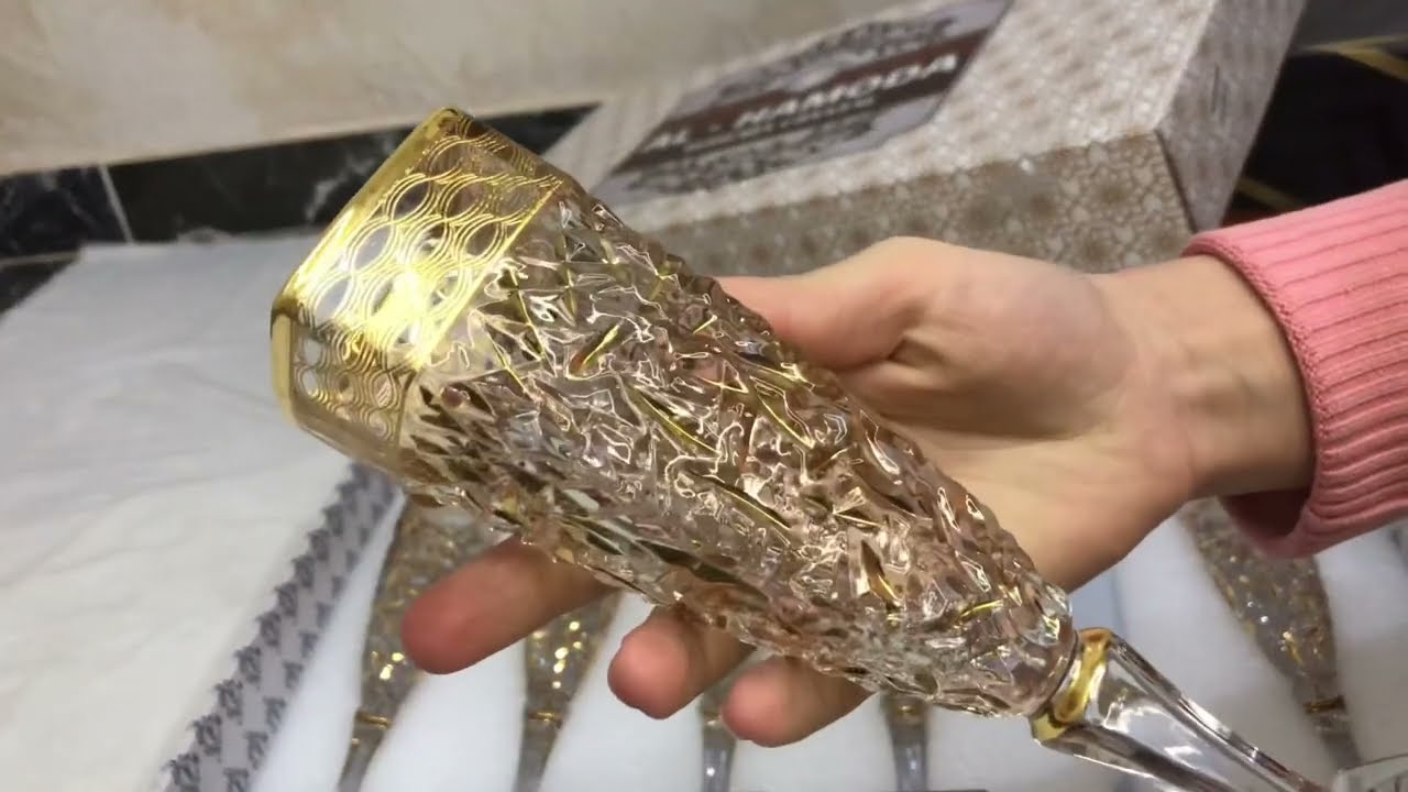 رجاج و كاسات النيش للعروسة الجزء الثاني ((الدهبي))