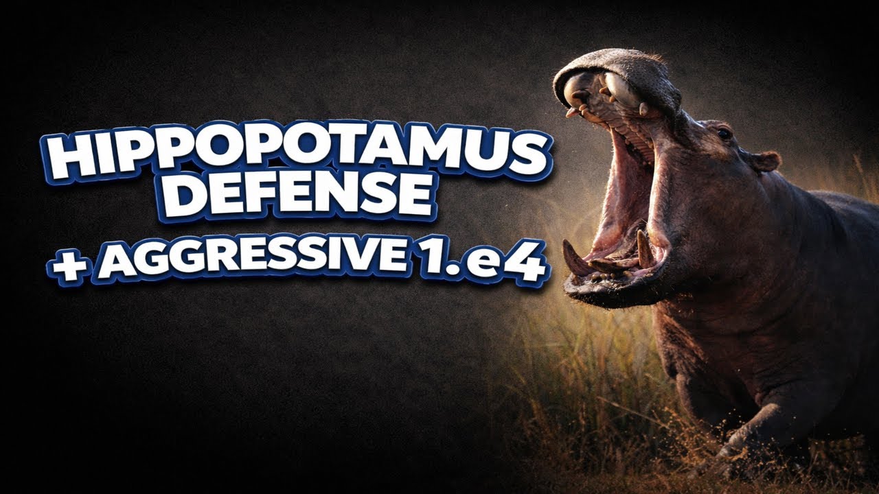 HIPPOPOTAMUS DEFENSE + Aggressive 1. e4 Repertoire!