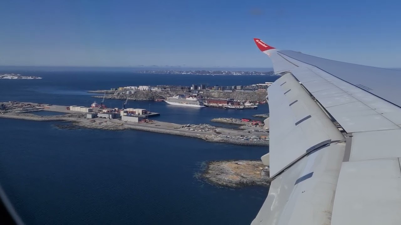 Approach to Nuuk International Airport, Greenland
