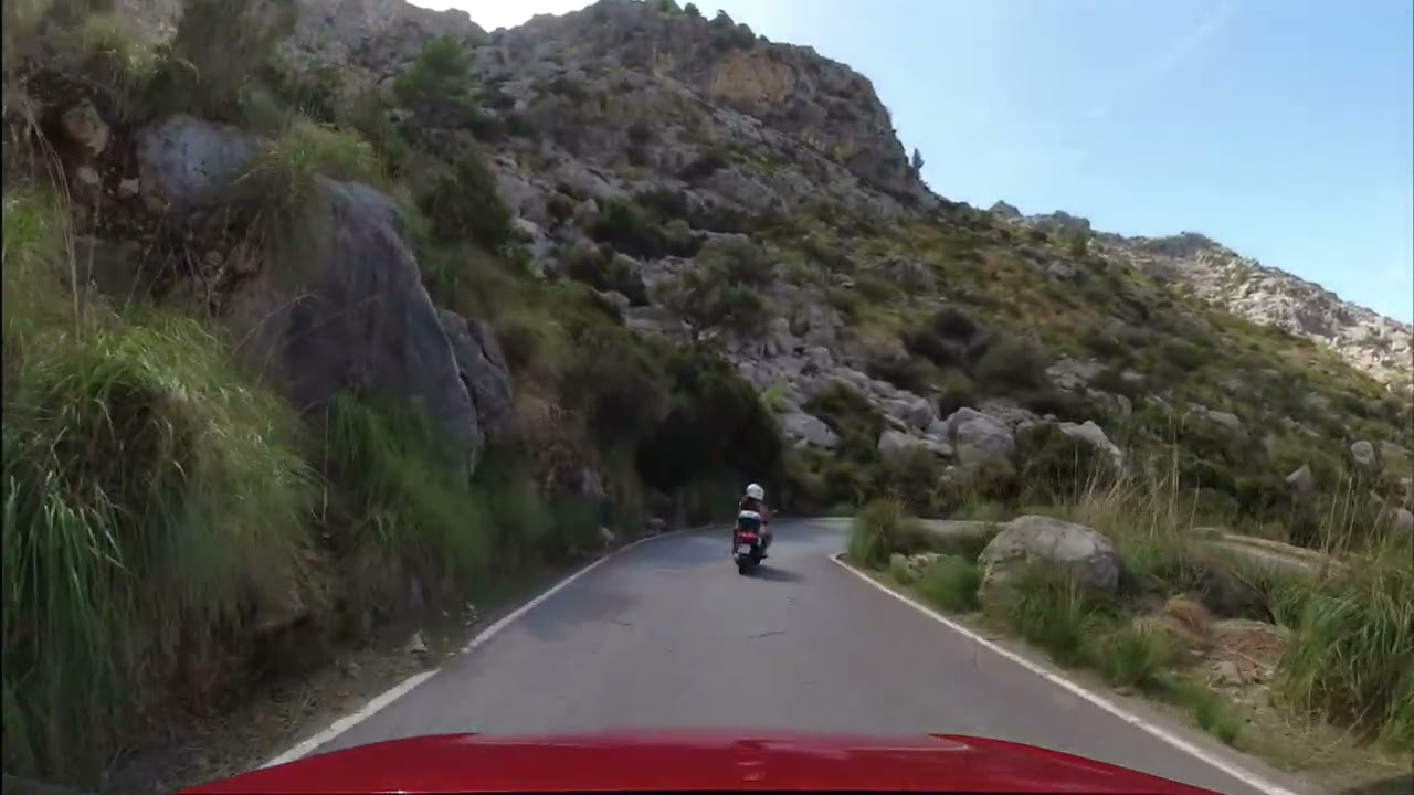 Driving down to Sa Calobra Mallorca Spain