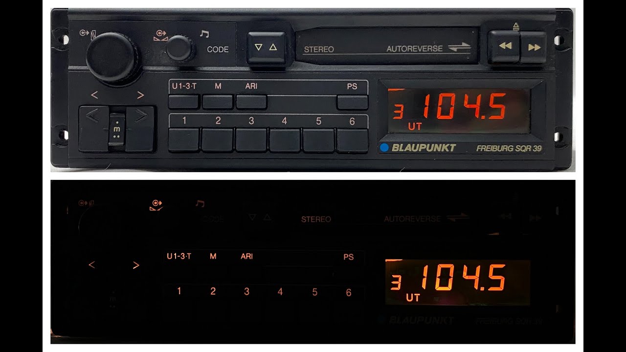 1980s Blaupunkt Freiburg SQR 39 Car Cassette Radio Player + Bluetooth