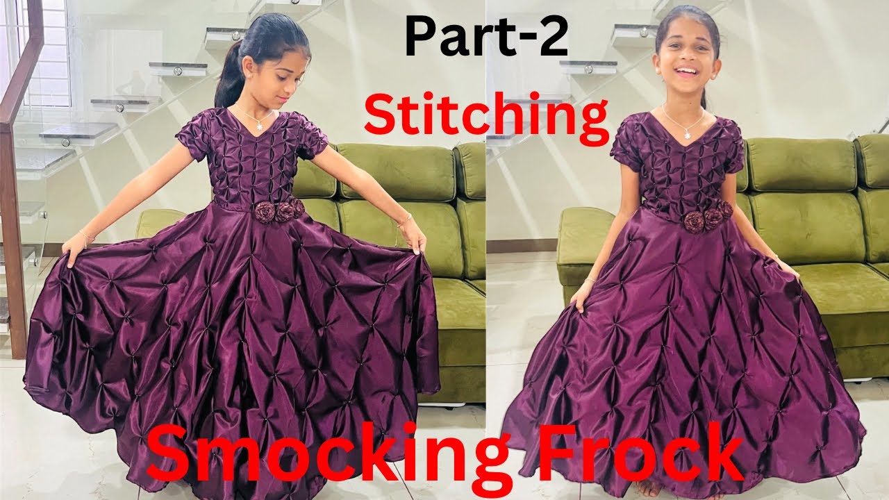 Smoking Umbrella Frock Cutting and Stitching | Birthday Ball Gown | Party Wear Frock Designs