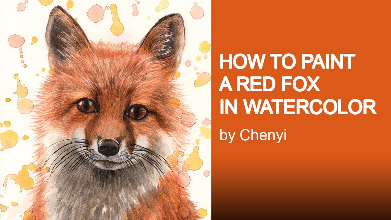 【WATERCOLOUR】RED FOX Watercolor Painting