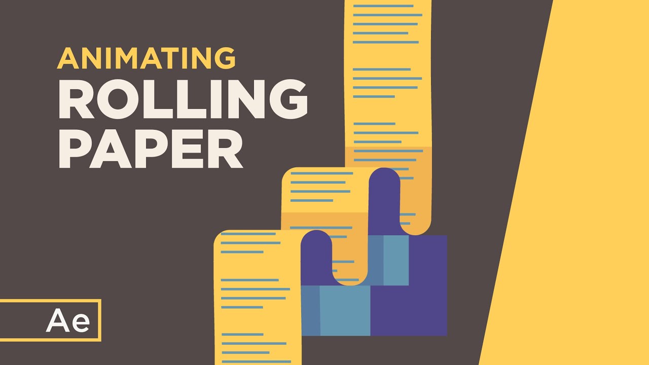 How To Animate Rolling Paper - After Effects Tutorial