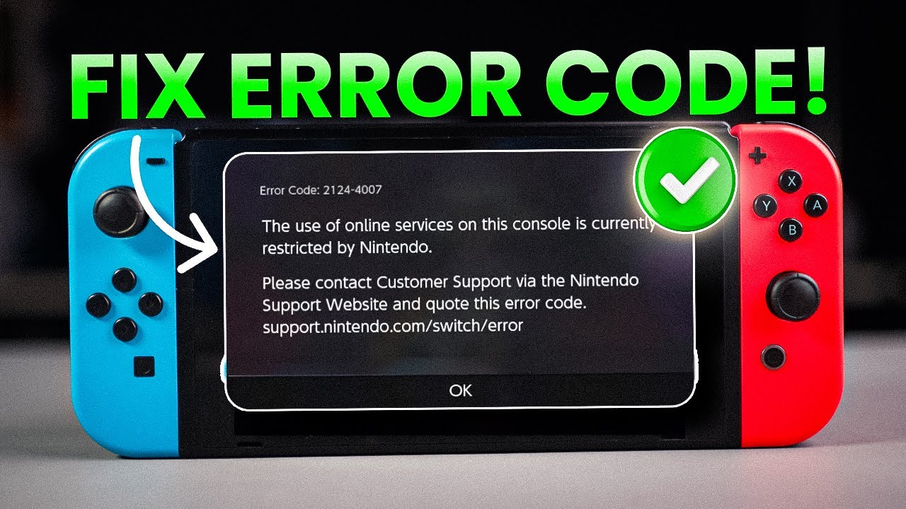 Fix Error code 2124-4007 in Nintendo Switch