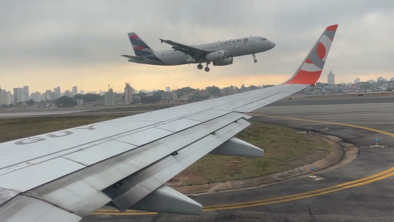 Gol 737-800 Pushback, taxi e decolagem  de Congonhas.