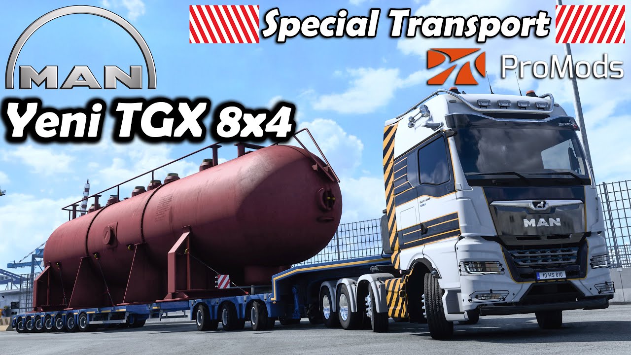 YENİ MAN TGX 8X4 !! ESKORTLAR EŞLİĞİNDE 70 TON ÖZEL YÜK ÇEKİYORUZ | ETS2 1.47 !!