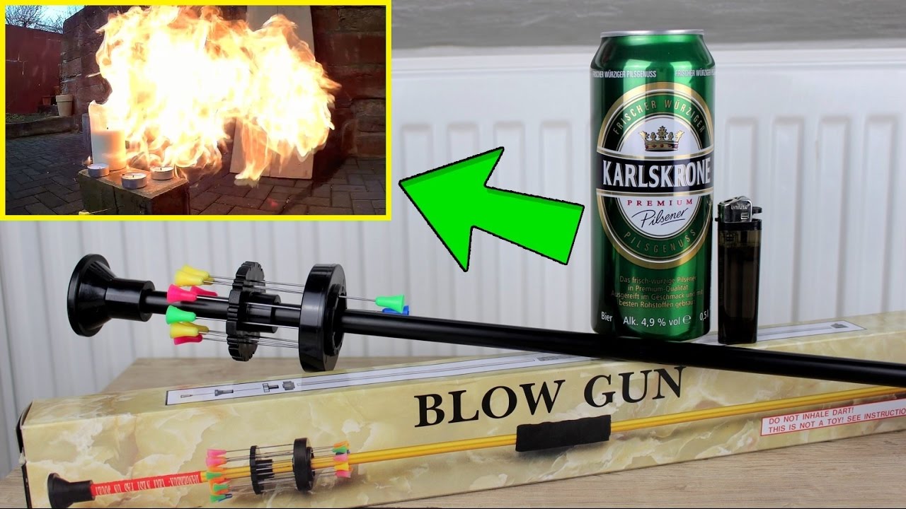 Mit 10€ Blasrohr auf Feuerzeug und Bierdose schießen [Test/Review] ✌💥