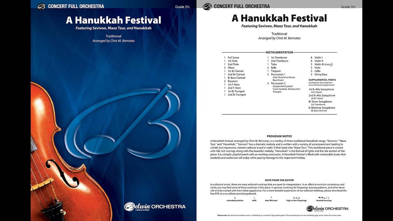 A Hanukkah Festival, arr. Chris M. Bernotas – Score & Sound
