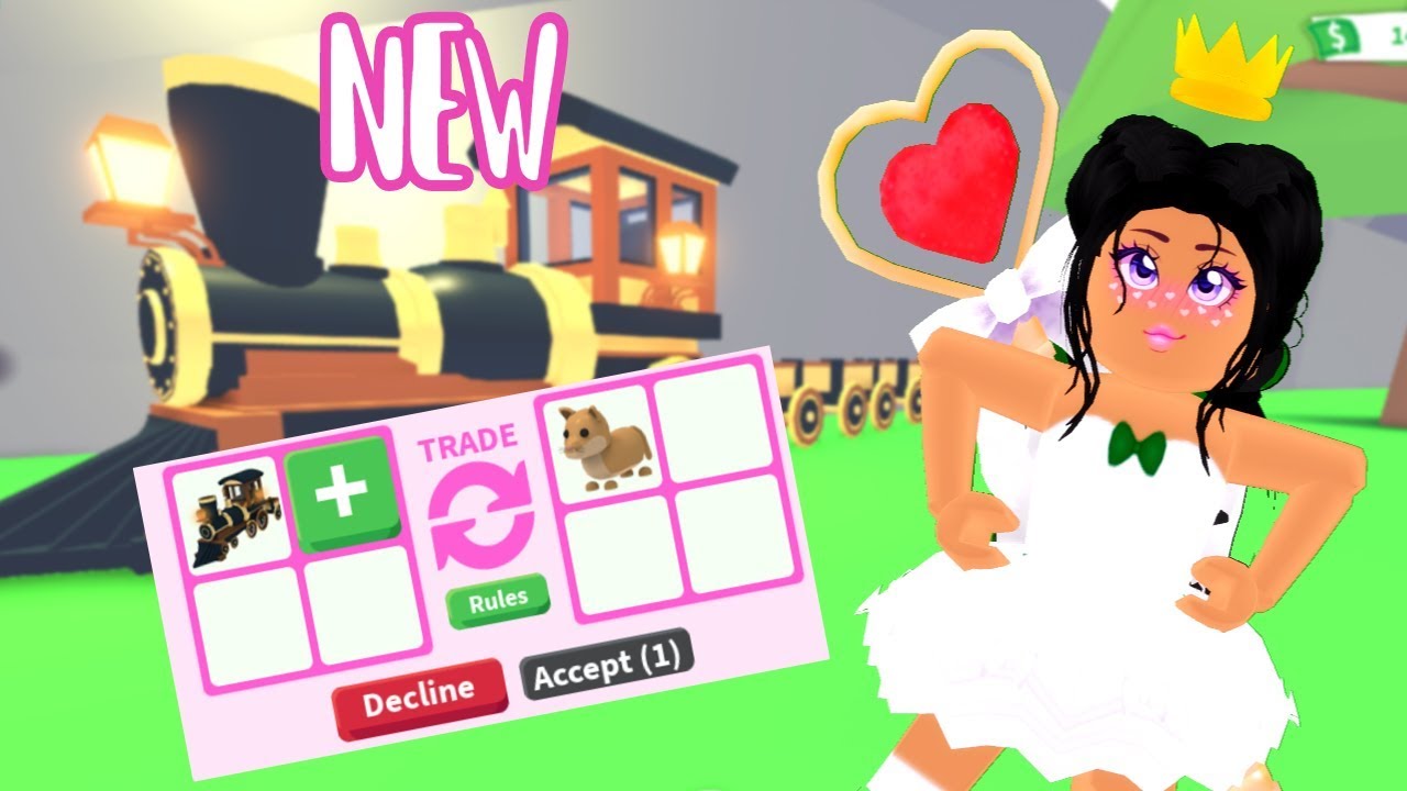 TRADING MY BRAND *NEW* TRAIN IN ADOPT ME!!!-Adopt Me Update