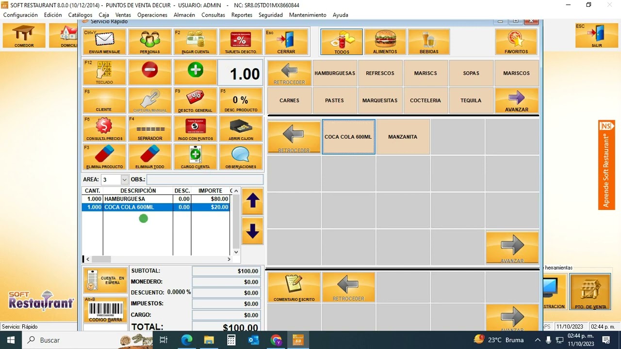 Servicio Rapido Soft restaurant