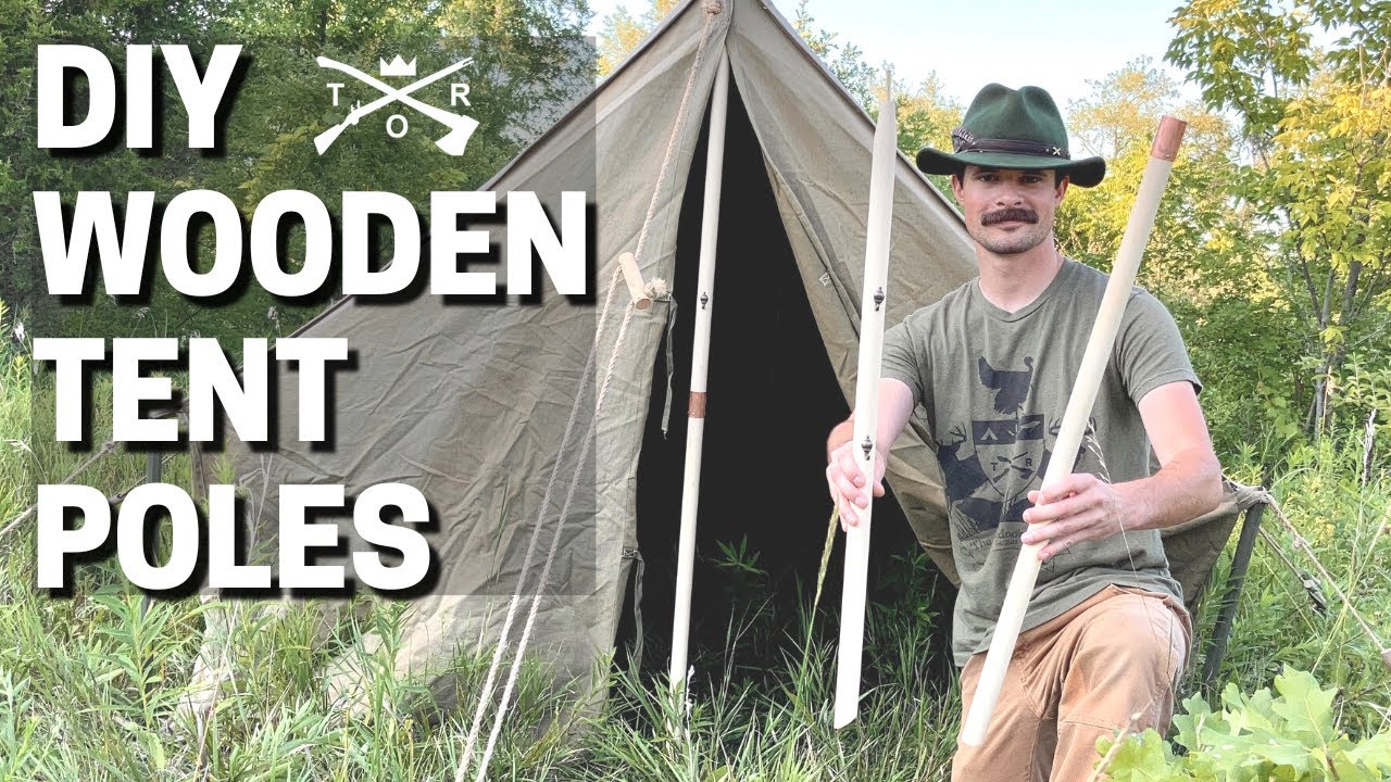 HOW TO MAKE WOODEN TENT POLES | DIY CAMPING PROJECT