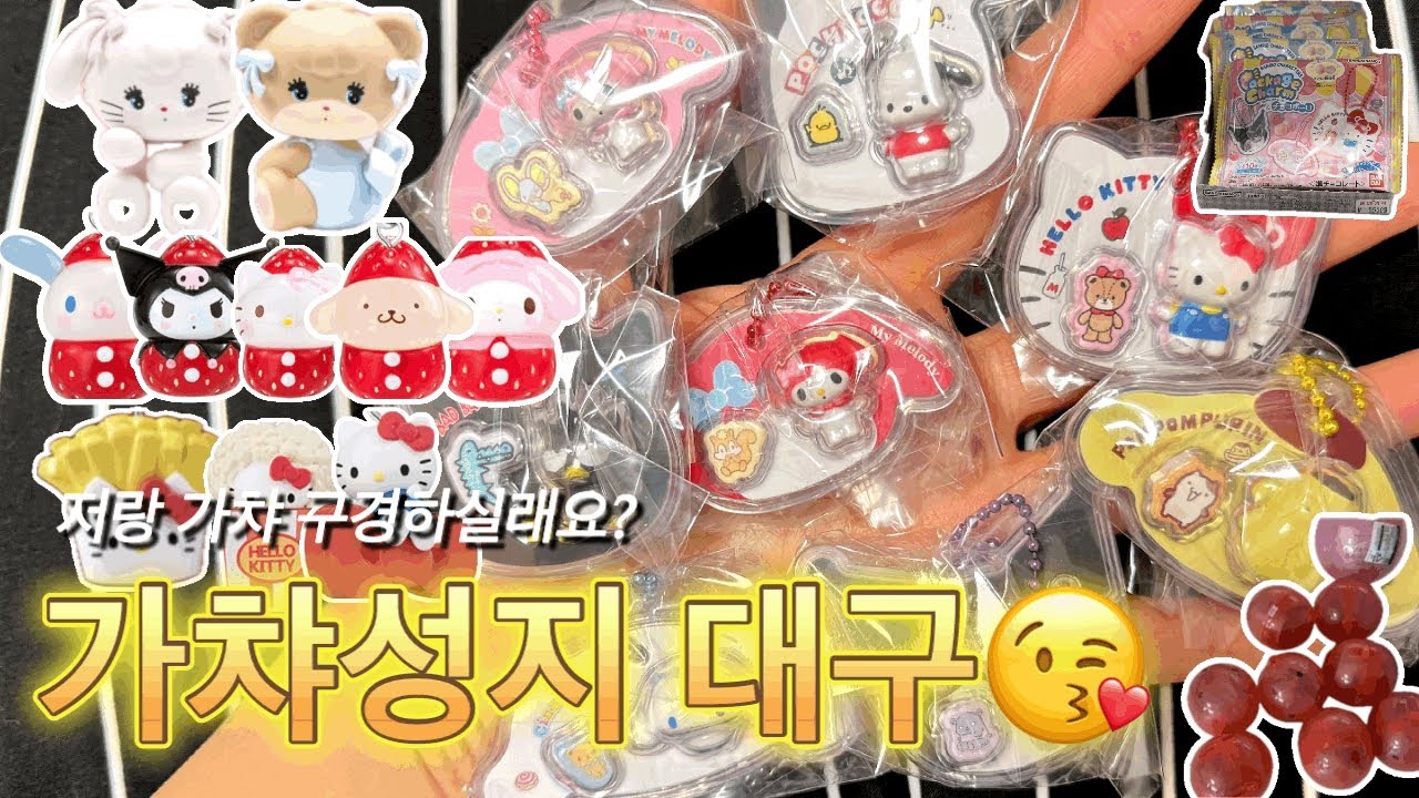 누워서 즐기는 대구 가챠 투어💖 식완깡, 산리오 딸기🍓아메리칸 키티🍟