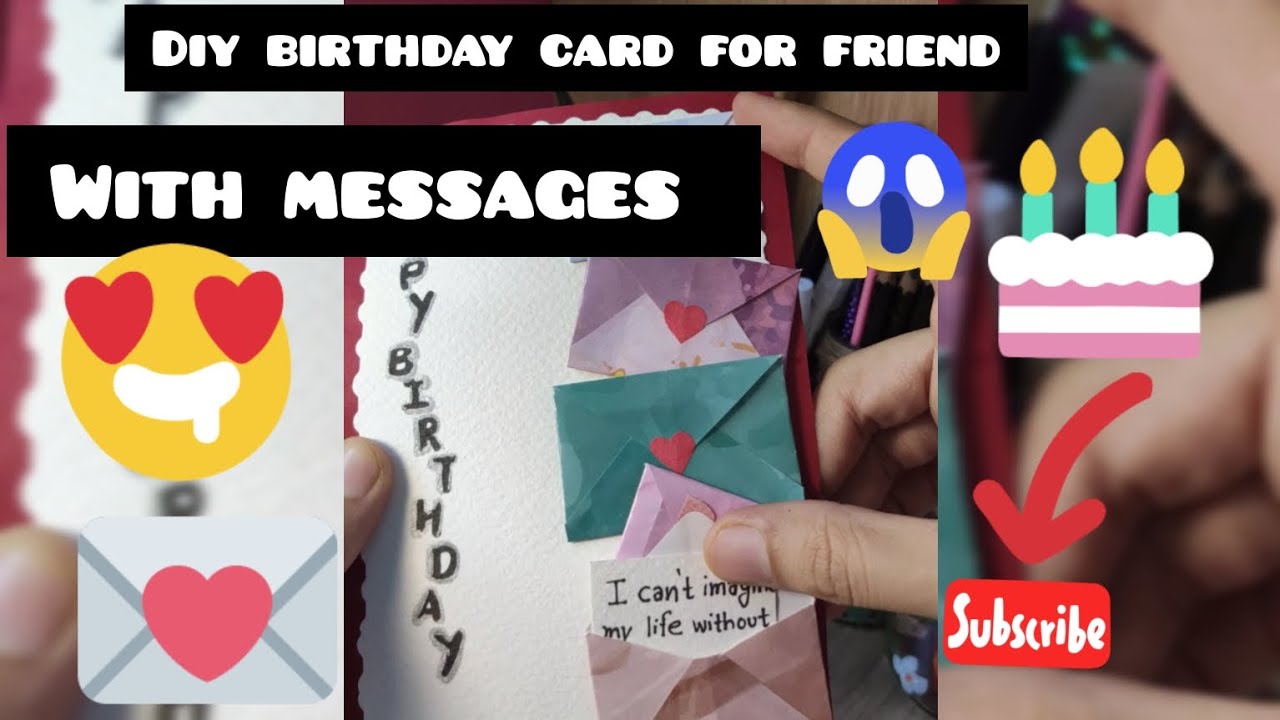 how to make birthday card for friend🥳